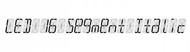 LED 16 Segment Italic  Скачать бесплатные шрифты