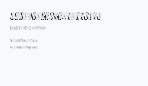 LED 16 Segment Italic Business Card