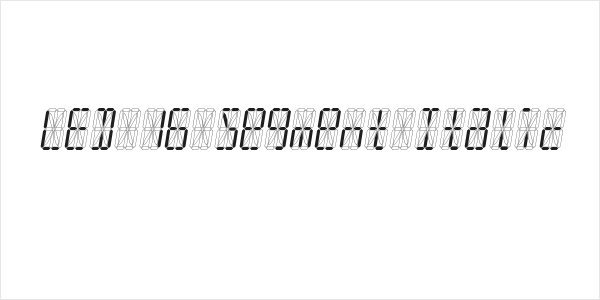 LED 16 Segment Italic Logo
