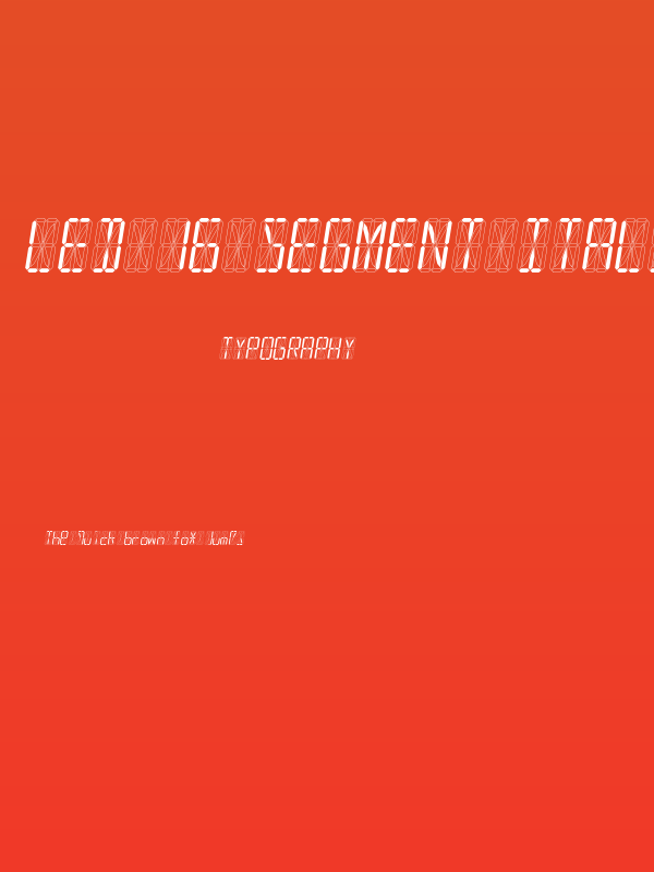 LED 16 Segment Italic Poster