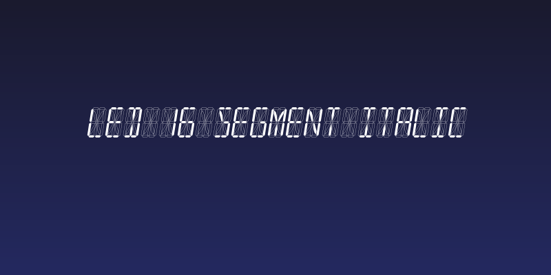LED 16 Segment Italic Social Header