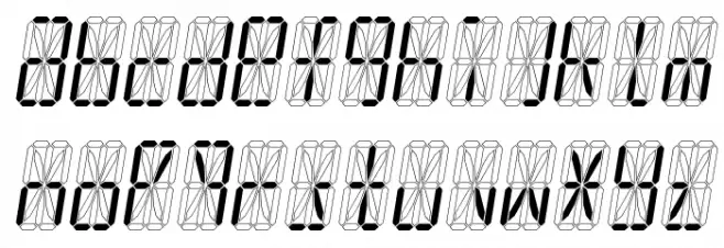 LED 16 Segment Italic Polices MINUSCULES