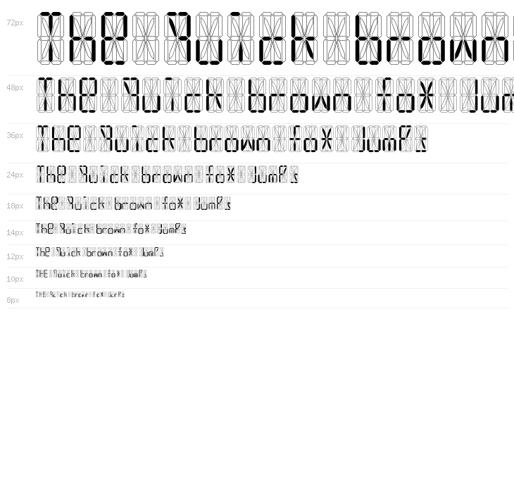 LED 16 Segment Waterfall