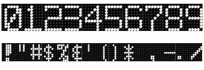 LED BOARD Font OTHER CHARS