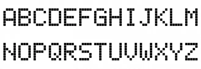 LED Calculator Bold Italic Fonte MAIÚSCULAS