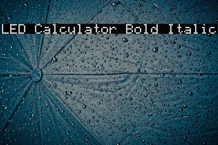 LED Calculator Bold Italic Font examples