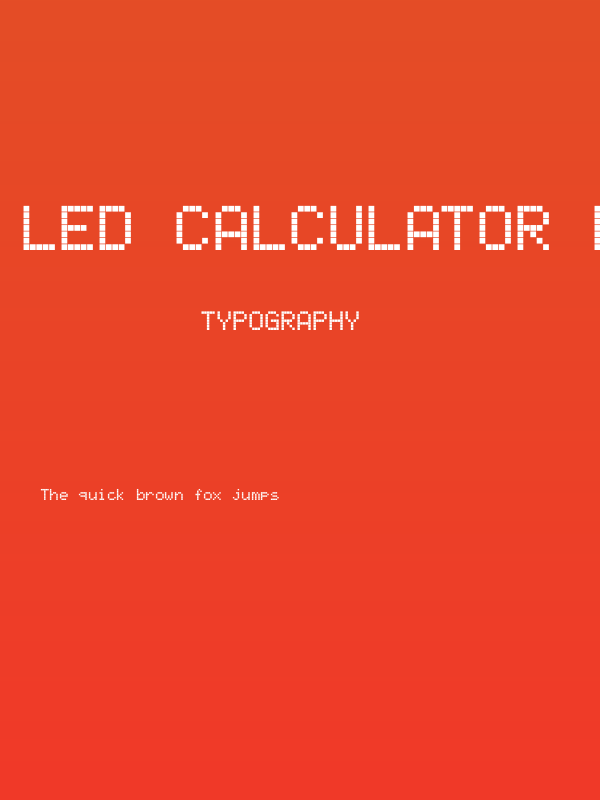 LED Calculator Bold Italic Poster