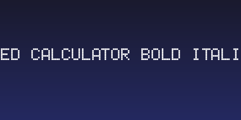 LED Calculator Bold Italic Social Header