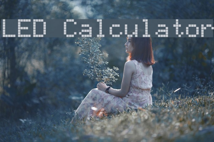 LED Calculator Font examples