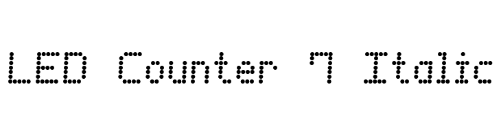 LED Counter 7 Italic  Скачать бесплатные шрифты