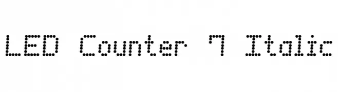 LED Counter 7 Italic  Fuentes Gratis Descargar