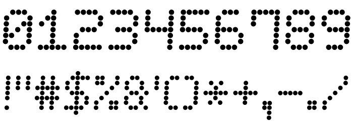 LED Counter 7 Italic Font OTHER CHARS