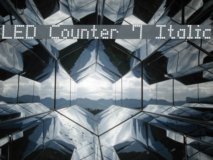 LED Counter 7 Italic Font examples