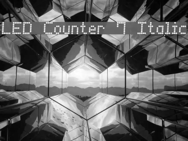 LED Counter 7 Italic फ़ॉन्ट examples