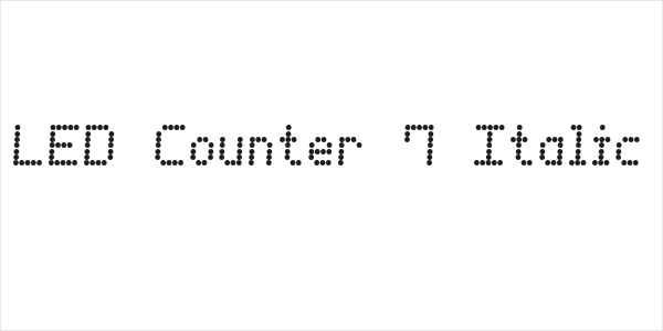 LED Counter 7 Italic Logo