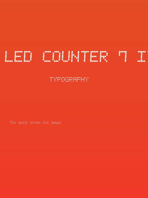 LED Counter 7 Italic Poster