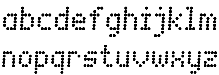 LED Counter 7 Italic Font LOWERCASE