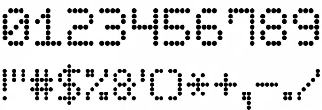 LED Counter 7 Font OTHER CHARS