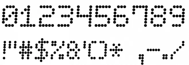 LED Counter 7 Font OTHER CHARS