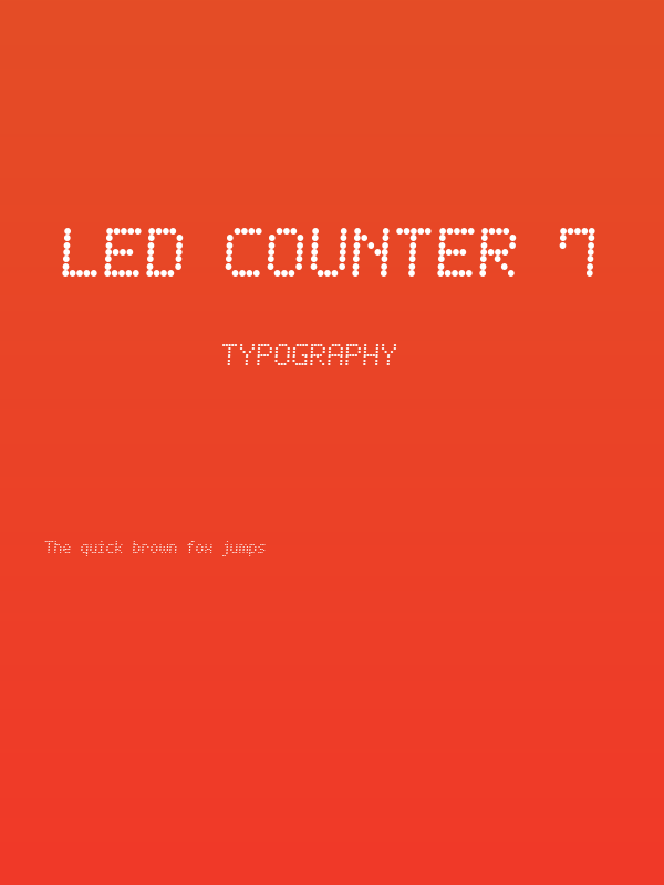 LED Counter 7 Poster