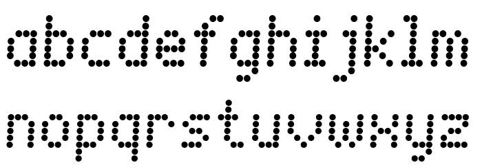 LED Counter 7 Font LOWERCASE