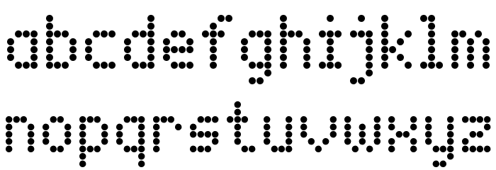 LED Counter 7 Font LOWERCASE