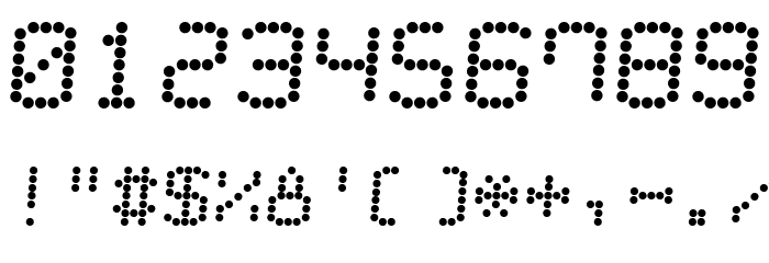 LED Counter Plus 7 Italic Font OTHER CHARS