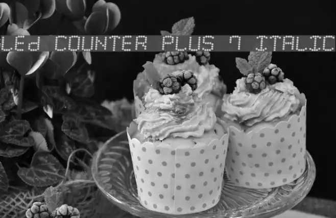 LED Counter Plus 7 Italic Example 1