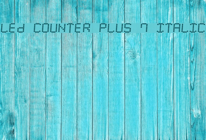 LED Counter Plus 7 Italic Font examples