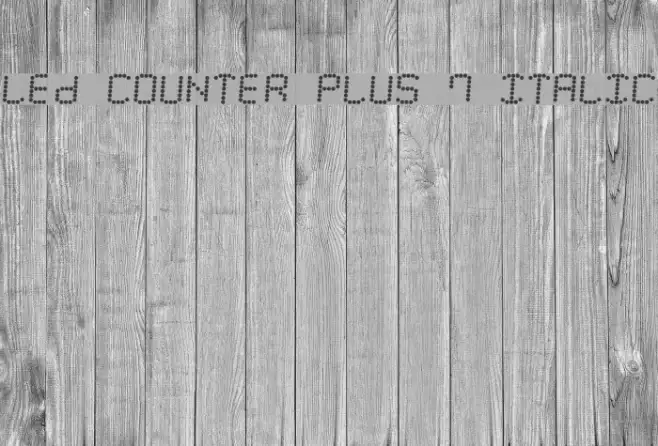 LED Counter Plus 7 Italic Example 2
