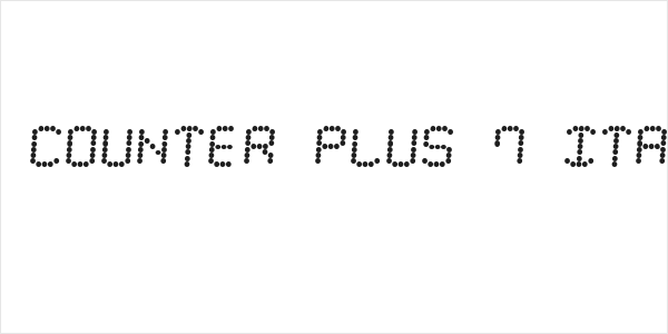LED Counter Plus 7 Italic Logo