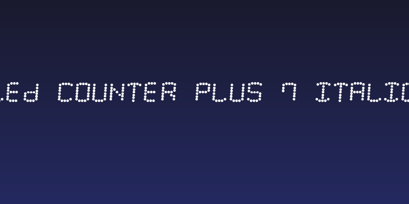 LED Counter Plus 7 Italic Social Header