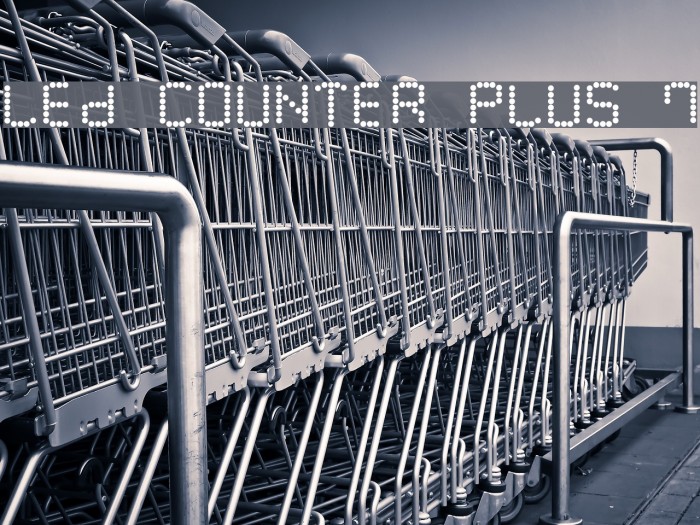 LED Counter Plus 7 Font examples