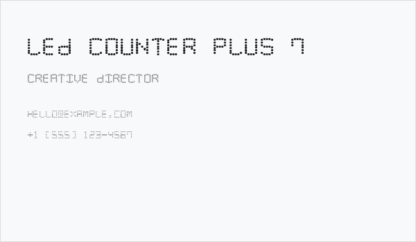 LED Counter Plus 7 Business Card