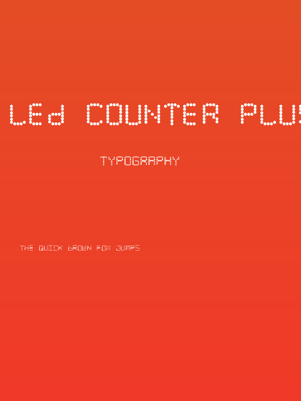 LED Counter Plus 7 Poster