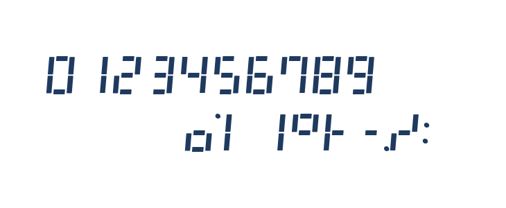 LED Digital 7 Italic Other Characters