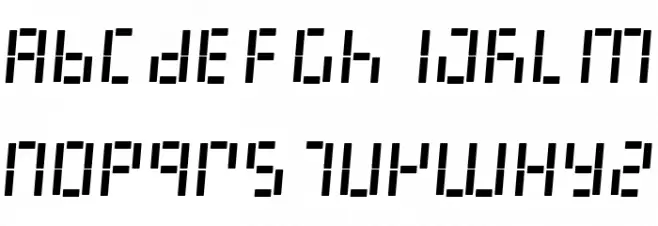 LED Digital 7 Italic Font Litere mari