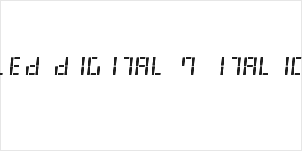 LED Digital 7 Italic Logo
