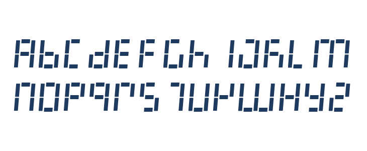 LED Digital 7 Italic Lowercase