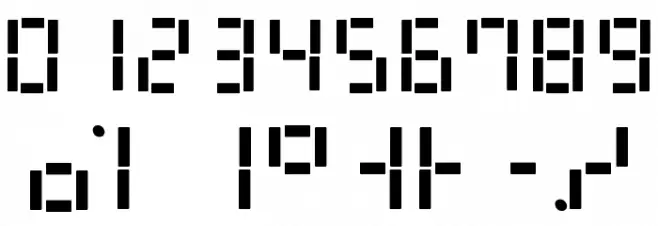 LED Digital 7 Font OTHER CHARS