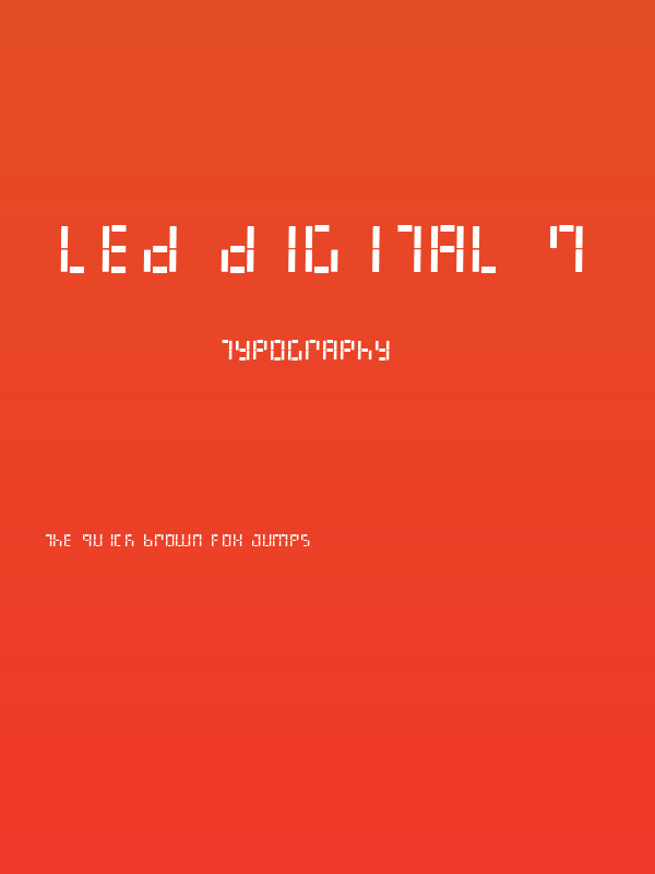 LED Digital 7 Poster