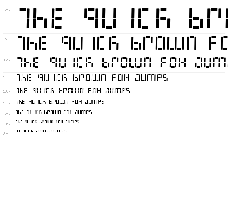 LED Digital 7 Waterfall