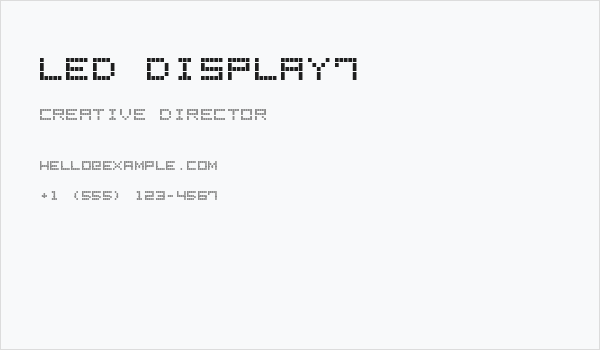 LED Display7 Business Card