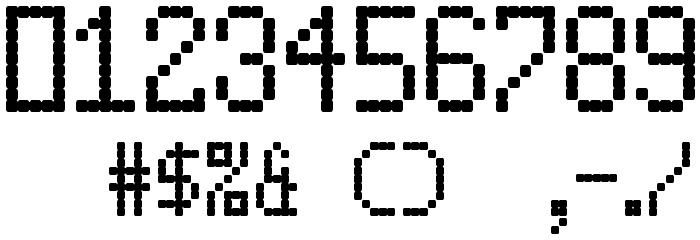 LED LCD 123 Font OTHER CHARS