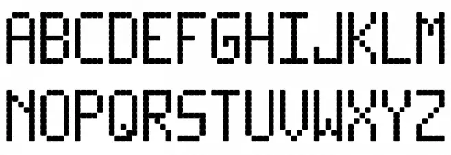 LED LCD 123 Schriftart Groß