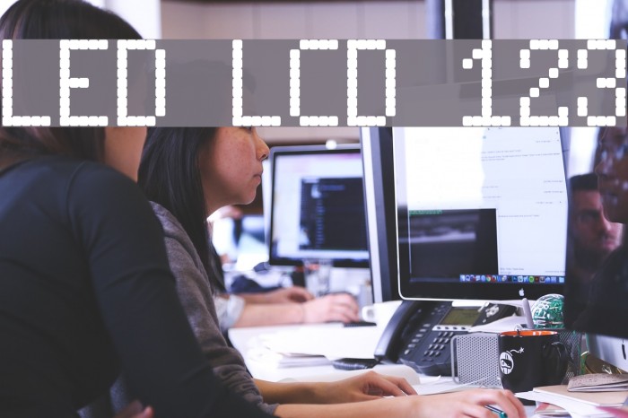 LED LCD 123 Font examples
