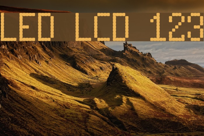 LED LCD 123 Font examples