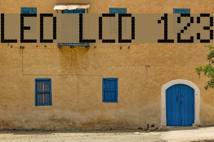 LED LCD 123 Font examples