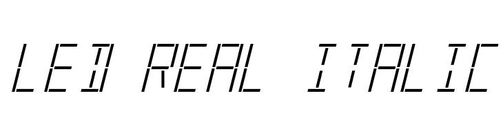 LED Real Italic  les polices de caractères gratuit tlcharger