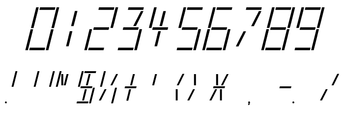 LED Real Italic Font OTHER CHARS